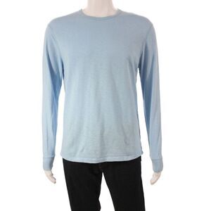 J Crew Mens Light Blue Long Sleeve Cotton Crew Neck T-Shirt Size M